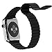 POAO Watch Band For Apple 42mm PU Leather Loop with Magnet Lock Strap Replacement Band for Apple Watch 42mm All Models No Buckle Needed(Black)