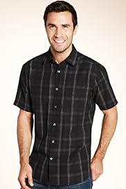 Classic Collar Space Dye Checked Shirt