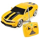 1/18 Scale 2011 Chevrolet Camaro RS SS Yellow w/ Black Stripes Radio Remote Control Car RC