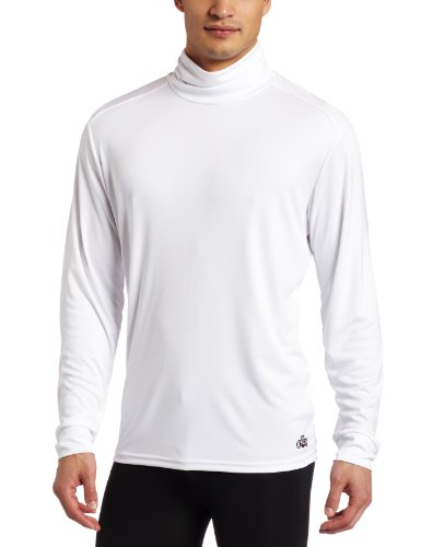 Hot Chillys Mens Peach Roll T-Neck Tee (White, X-Large)