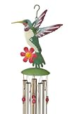Whimsical Metal & Bead Hummingbird Windchime