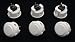 6 pc Set of White Sanwa Push Buttons OBSF-30-W