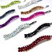 One Dozen 12 Double-Line Colored Rhinestone Wavy Bobby Pins Hair Accessory