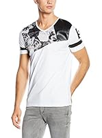 American People Camiseta Manga Corta Talon (Blanco / Gris)