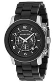 MICHAEL Michael Kors Watch, Men's Chronograph Black Polyurethane and Stainless Steel Bracelet MK8107