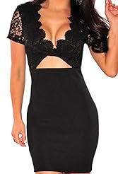 Checkered Print Short Sleeves Cutout Spring Summer Winter Polyester/Spandex Mini Dress 