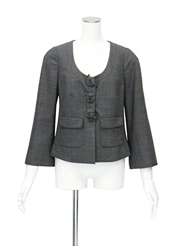 レベッカテイラー ダークグレー ８分丈袖ジャケット L