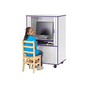Jonti-Craft 3418JC180 Rainbow Accents EuroComputer Cabinet Kids