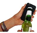 Caoutchout&eacute; anti-d&eacute;rapant &eacute;tui de protection Bottle Opener pour iPhone 4 4S Noir