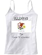 ILLINOIS - LAND OF LINCOLN - FLAG - State Series - White Women's / Girls Camisole (Girlie / Babydoll)