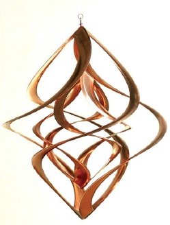 Double Galaxy Copper Wind Spinner - 17 Inch