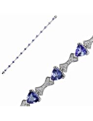 14K Exquisite Tanzanite Bracelet with Diamonds (NEW ARRIVAL)