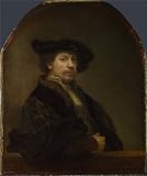 Oil Painting 'Rembrandt-Self Portrait At The Age Of 34,1640', 18 x 22 inch / 46 x 55 cm , on High Definition HD canvas prints is for Gifts And Bar, Garage And Hallway Decoration, online