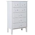 Country Lane Vintage White 5-Drawer Chest