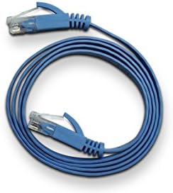 PiperCables FLAT CAT6 Snagless Network Ethernet Patch Cable - 6 Feet - 6 Pack (Blue)