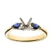 18k Yellow Gold Pear-Cut Sapphire Engagement Ring Setting (1/3 ct tw)