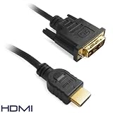 Eforcity Black .6FT 2 Meter HDMI Male to DVI Male Cable