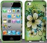 Hawaiian Flowers Hard Snap On Case Cover Faceplate Protector for Apple iPod Touch 4 4th Generation + Free Texi Gift Box