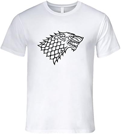 Game of Thrones Season 6 House Stark Dire Wolf T Shirt L White