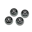 Acura-Black ABS Chrome Snap Caps