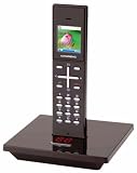 Grundig Illion A1 schnurloses DECT-Telefon mit Anrufbeantworter, Farbdisplay, SMS-Funktion und polyphonen Klingelt�nen schwarz - 