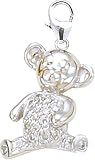 14k Gold Diamond Teddy Bear Charm (1/10 cttw)