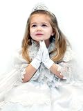 Child's Satin Wrist Gloves Size 3-6 Pink