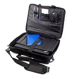 DURAGADGET Brief case style laptop / notebook carry case with shoulder strap for Advent Milano
