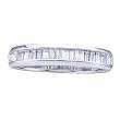 10K White Gold 0.15 ct. Baguette Cut Diamond Wedding Band