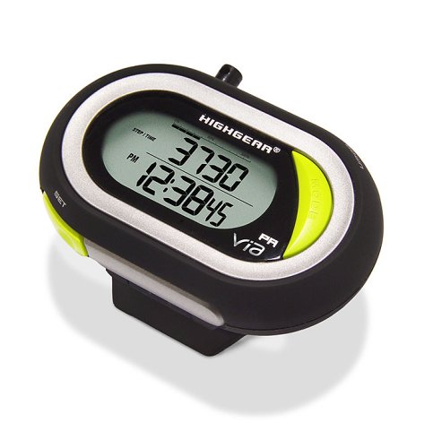 Highgear VIA PanicAlarm Pedometer with Calorie Counter, Watch, and Chronograph
