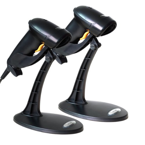 Etekcity® 2 pack USB Automatic Scanning Barcode Code Scanner Laser Barcode Bar-code Reader with Hands Free Adjustable Stand (Black) Bi-Directional Strong Decode Capability wholesale