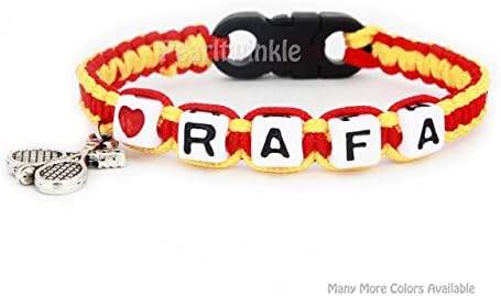 Rafa Nadal Cord Bracelet, Vamos Rafa, Tennis Souvenir Accessory, Sports bracelet wristband, Personalized, Customized, Gift For Him Her, Cord bracelet