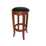 29 Bar Stool with Nailhead Trim (Cherry/Black) (29H x 16W x 16D)