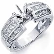 14Kt White Gold Diamond Engagement Ring, Semi-Mount Setting