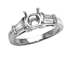 Baguette Diamonds Engagement Ring LIFETIME WARRANTY
