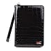 DURAGADGET`s hochwertige schwarze Kunstleder H�lle in Krokodilleder Optik f�r den neuen Amazon Kindle (2011) mit eingebautem LED Licht
