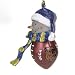 UCLA Bruins NCAA Striped Acrylic Football Snowman Ornament (2.75)