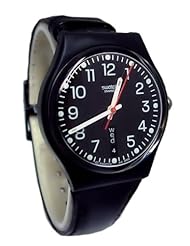 Swatch Womens GB750 Quartz Black Dial Plastic Measures Seconds Watch