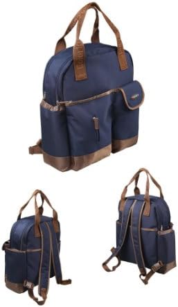 Blue Fashion multifunctional shoulder / backpack waterproof mommy baby diaper bag with changing mat babies care