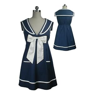 Navy Sailor Bow Tie Mini Dress
