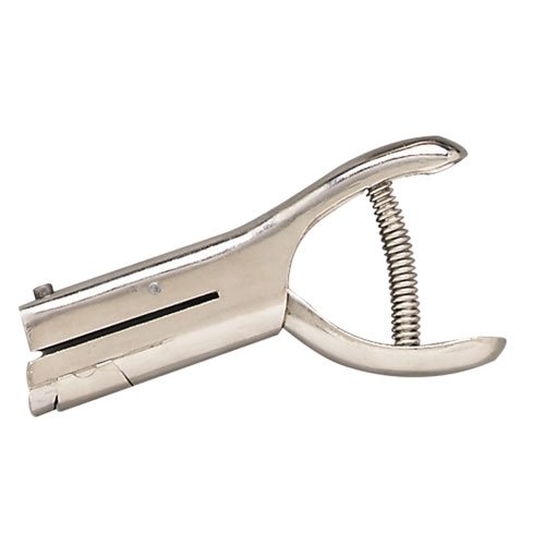 McGill Metal Products 303 Heavy-duty 1-hole nickel-plated utility punch, 1/4 dia., 20-sheet capacity