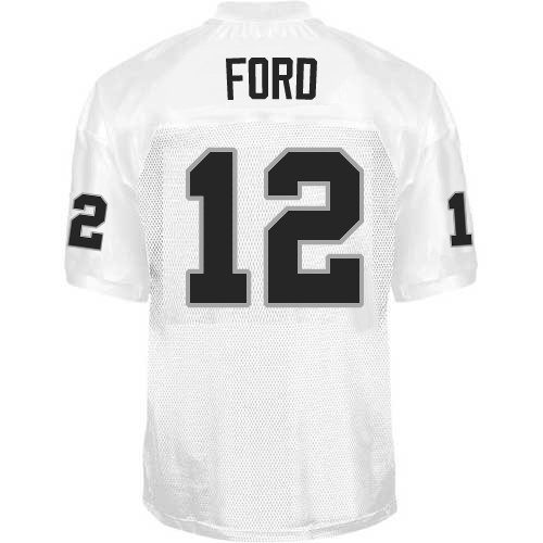 Oakland Raiders #12 Ford White Jerseys Authentic Football Jersey Size 48-56 (Please Select the Size When You Order, Can Do Drop Shipping)