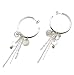 Fossil Silver JF12637 Ladies Hoops with Drop Chains Earrings