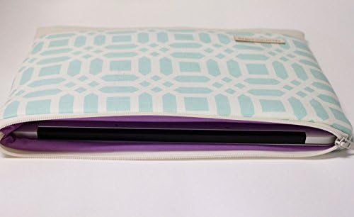 Women's MacBook Pro Cover, MacBook Pro Case, MacBook Air Case, 11" MacBook Air, 13" MacBook Air, MacBook 12", 13" MacBook Pro Sleeve, MacBook Pro Sleeve - Aqua Lattice