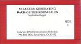 Speakers: Generating Back-of-the-Room Sales (Single Tape Speaking Series)