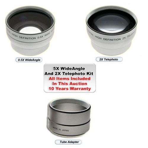 Wide & Telephoto Lens Kit for Fuji S7000 S5200 S602 S20