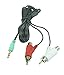 Aeiniwer Audio Splitter Cable for Turtle Beach Headset Beyours 6Feet 3.5mm Male to Dual RCA Stereo Splitter Cable for X31 X3 X32 XP300 PX3 Bravo Headset and Loudspeaker or TV