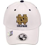 Notre Dame Adult One-Fit Hat (White)