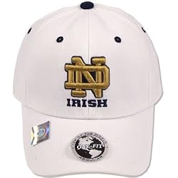 Notre Dame Adult One-Fit Hat (White)