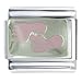 Jewelry : Footprints Pink Italian Charms Bracelet Link